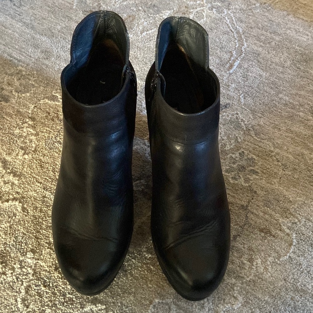 Black Calf with Suede detail Paul Green ankle bootie